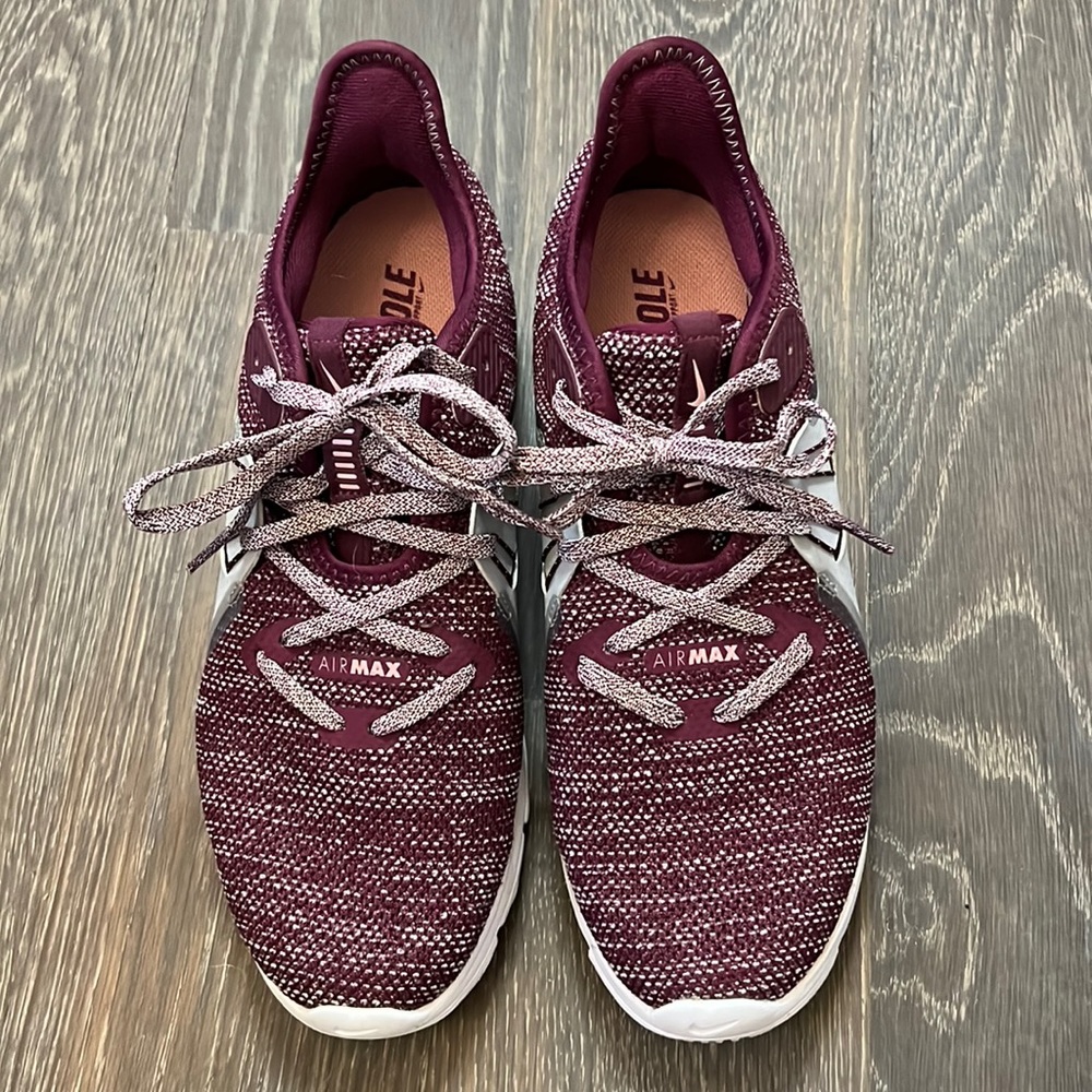 Nike AirMax purple woven sneakers